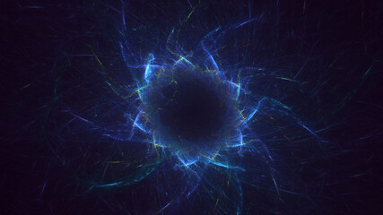 Obraz premium 3D rendering abstract multicolor fractal light background