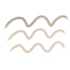 Organic wave abstracts shapes watercolor brush earth tone style 