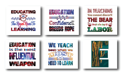 Education  lettering university text