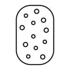 Carpet piece, door mat, floor mat icon