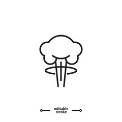 explosion. explode, abomb, bomb, war icon symbol logo illustration,editable stroke, flat design style isolated on white
