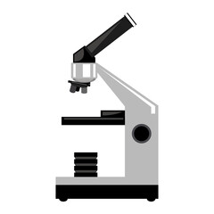 microscope vector illustration in flat style silhouette on white background