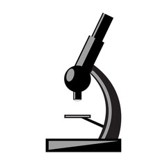 microscope vector illustration in flat style silhouette on white background