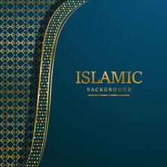 Islamic arabic luxury ornament frame background