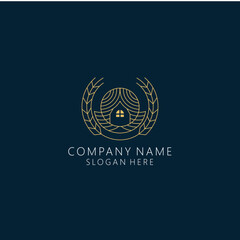  Wheat house logo template suitable for businesses and product names