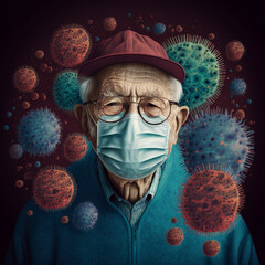 covid, virus, mask, sick, rhinovirus, bacteria, airborne, illness, disease, pandemic, 