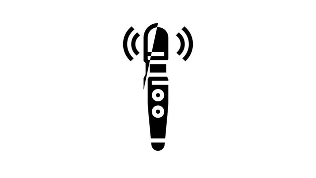 vibrator sex toy line icon animation