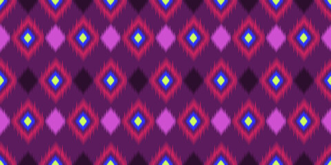 Geometric ethnic pattern seamless flower color oriental. seamless pattern. Design for fabric, curtain, background, carpet, wallpaper, clothing, wrapping, Batik, fabric,Vector illustration