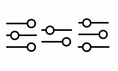 Equalizer icon vector. Preferences icon symbol illustration