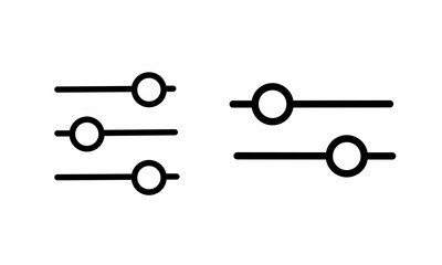 Equalizer icon vector. Preferences icon symbol illustration