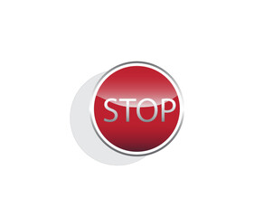 vector design of a road sign that reads STOP in the form of a red circle commonly found on the highway as a warning to stop