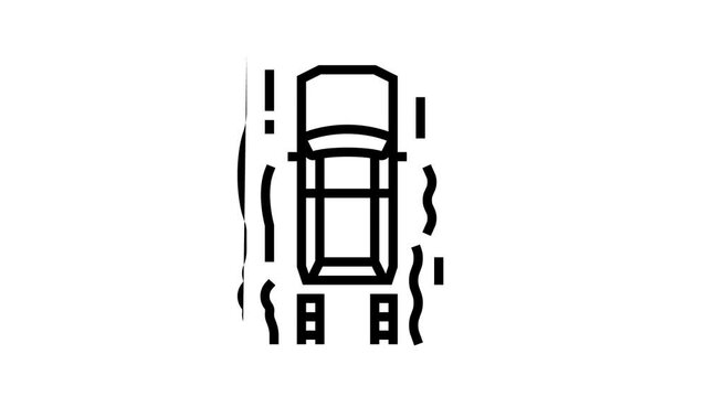 murram road line icon animation