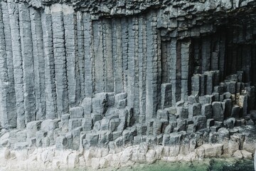 Closeup of Fingal Cave stones