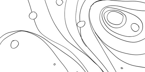 Abstract line art pattern illustration for background design. Flow outline geometric in panoramic composition for banner and print