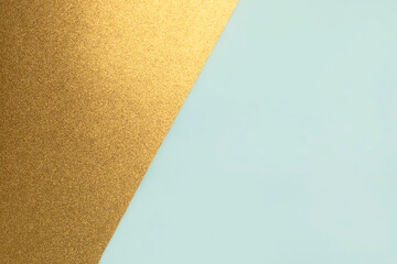 Golden shimmer and light blue