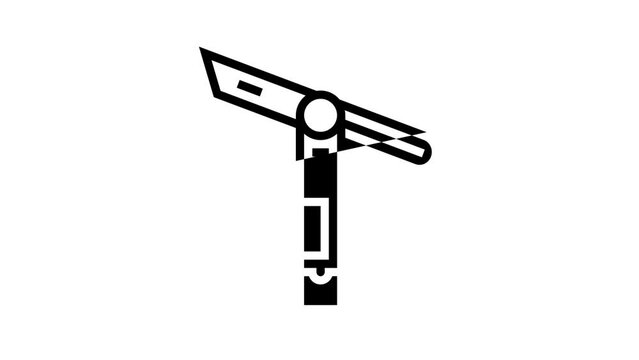 sliding bevel carpenter accessory line icon animation