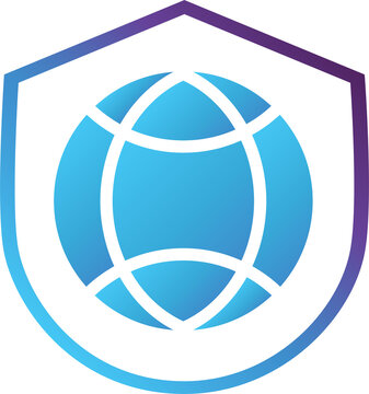 globe shield modern gradient icon