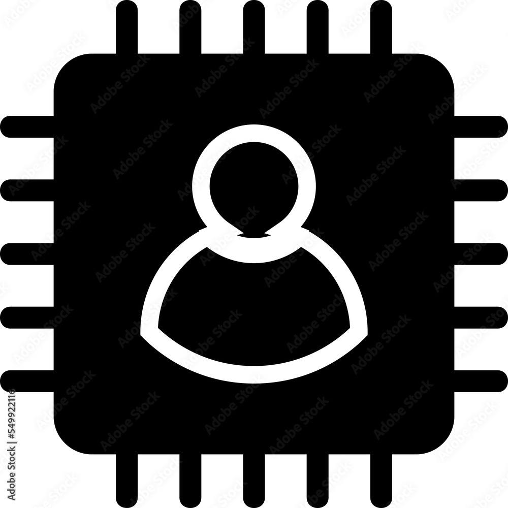 Poster user cpu processor icon