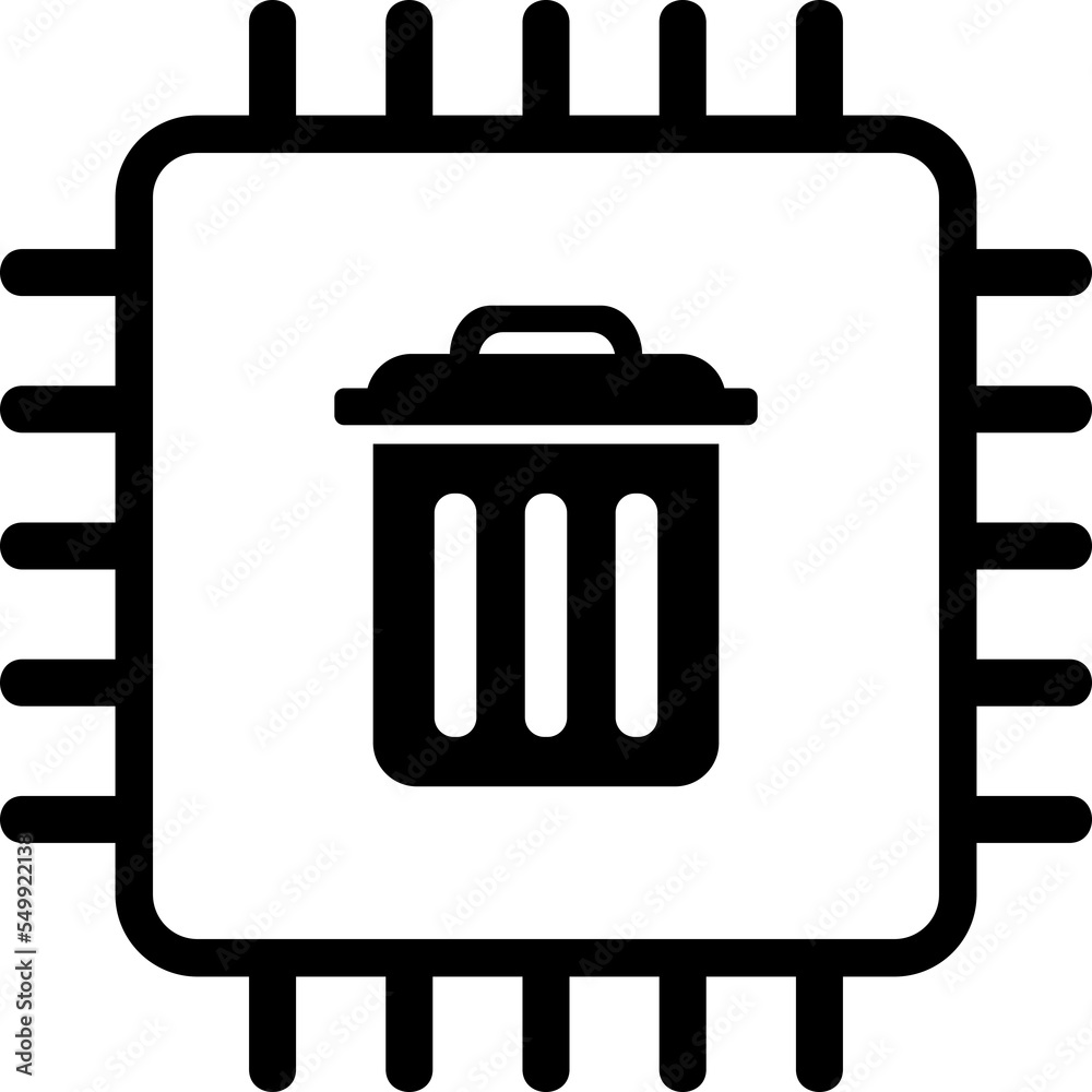 Poster delete cpu processor icon