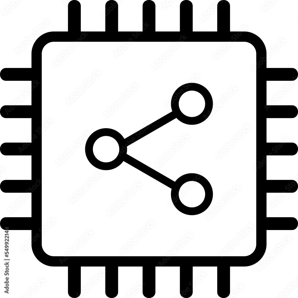 Poster share cpu processor icon