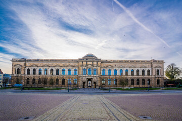 Fototapeta na wymiar Old Masters Picture Gallery Building view in Dresden