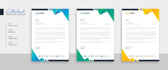 Business A4 letterhead template layout