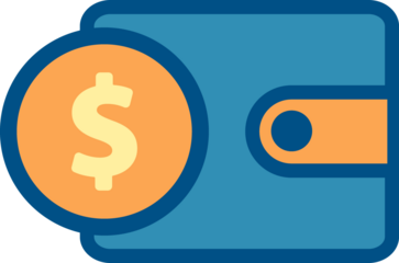 wallet flat icon