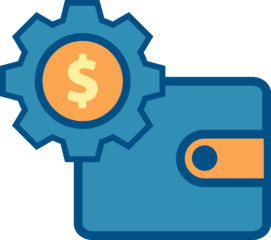 wallet and setting icon