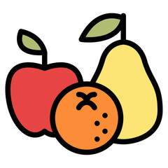 fruits diet food healthy icon