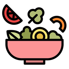 salad vegetable diet healthy icon