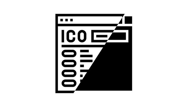 ico market line icon animation