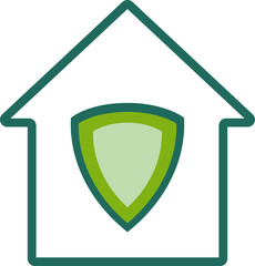 Obraz premium shield house icon