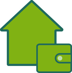 wallet house icon