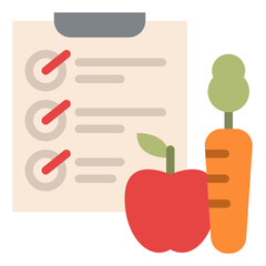 diet plan list fitness icon