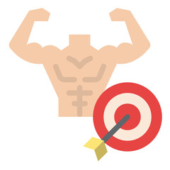 goal exercise diet fitness icon