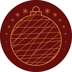 Christmas Gold Keychain SVG