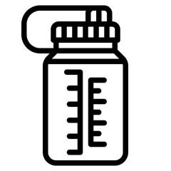 water bottle healthy diet fitness icon