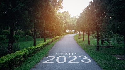 Happy new year 2023,2023 symbolizes the start of the new year. The letter start new year 2023 on...