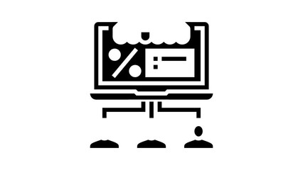 affiliate marketing glyph icon animation