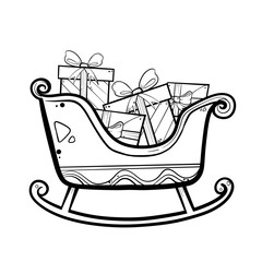 Christmas cartoons to decorate the card. Coloring for children.