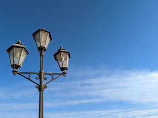 Fototapeta na wymiar lantern against the blue sky 