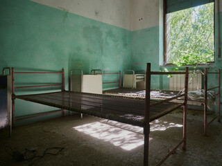 A picture of an abandoned hospital