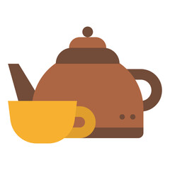 teapot cup relax drink icon