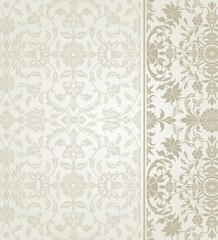 wedding card design, traditional paisley floral pattern , royal India	