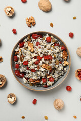 Concept of Orthodox Christmas food, Kutya, top view