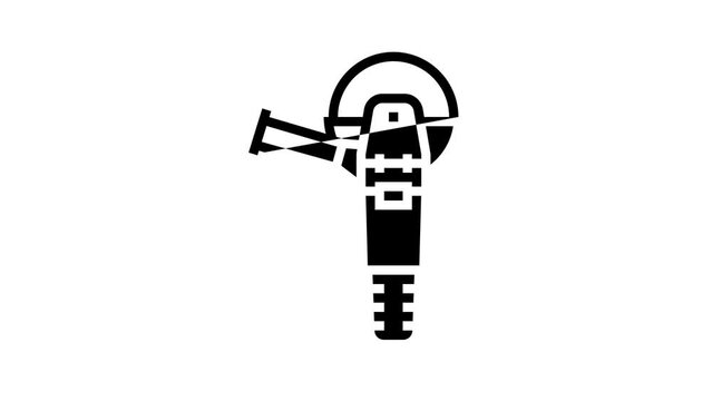 grinder tool repair line icon animation