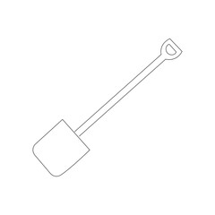 Trowel line art vector. construction tool vector isolated on white background. outline for kids. coloring sheet or page. 