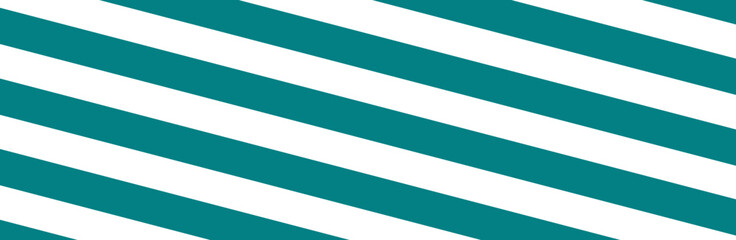 Teal diagonal stripes on white background. Straight lines pattern for backdrop and wallpaper template. Realistic lines with repeat stripes texture. Simple geometric background, vector illustration