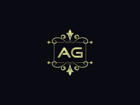Feminine AG ga Luxury or Jewelry Shop Logo Symbol