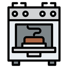 bake oven cake activity icon